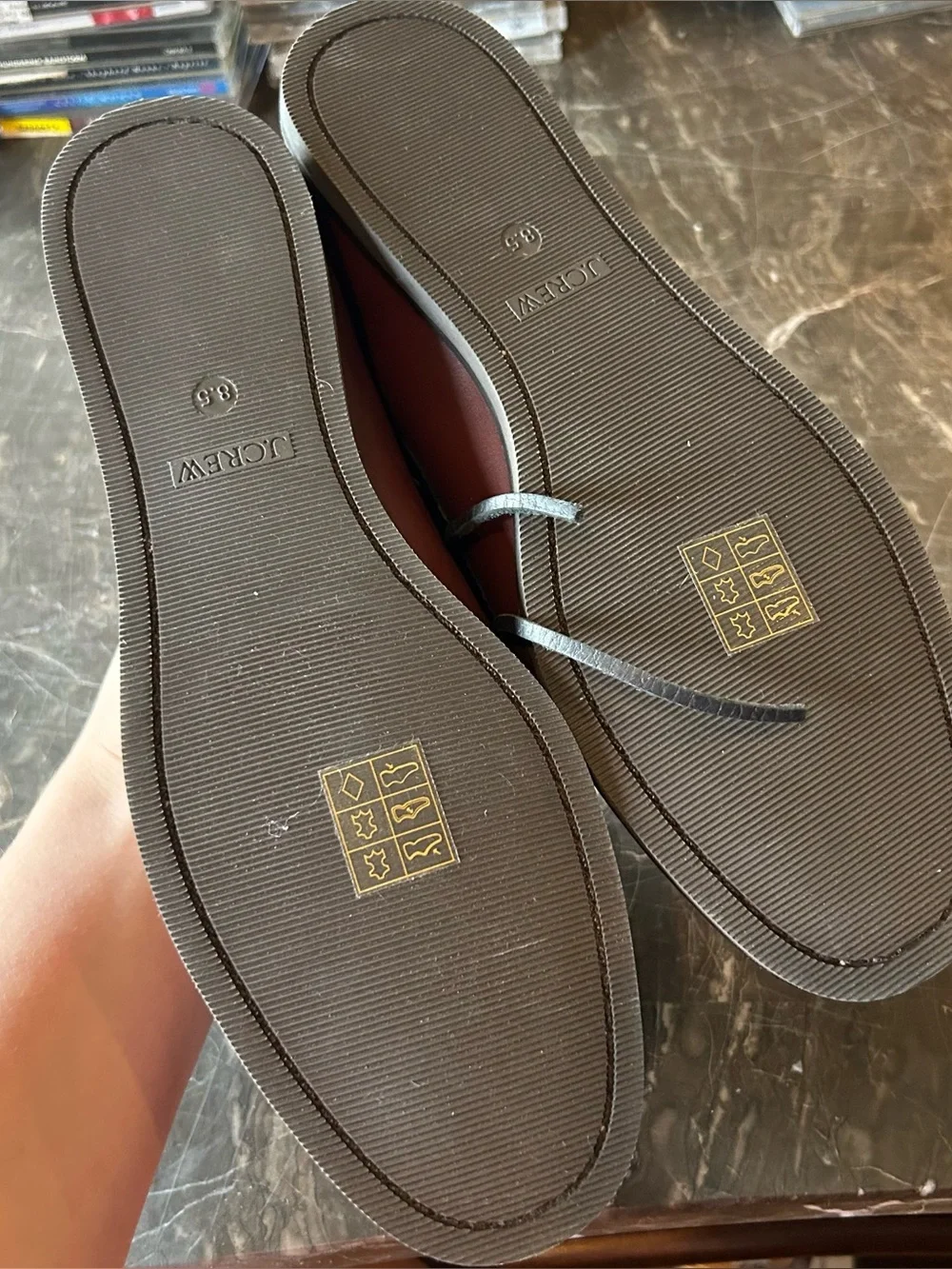 J. Crew Boat Shoes in Leather Loafers Brown / Black Women’s Size 8 CL502